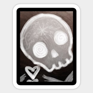 Time Skull Sticker